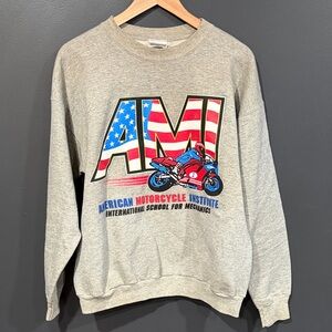 AMI Vintage American Motorcycle Institute Crewneck Sweater